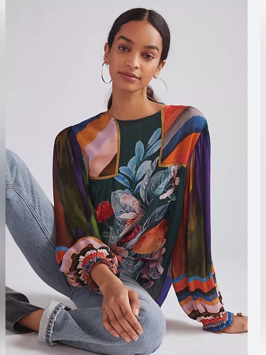 Anthropologie Tops - Bl^nk Blank London Anthropologie MIRANDA PEASANT Top